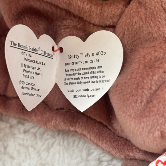 Ty Plush Batty Toy in Soft Brown - Picture 4 of 5